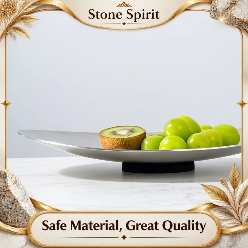 304 Food Grade Stainless Steel Fruit Bowl, Nordic Creative Ins Style Snack Serving Tray, High-End Showroom Home Decoration Gift