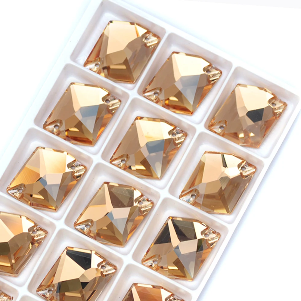 PUBRILEX Golden Shadow K9 Glas-Aufnähsteine Flache Rückseite Edelsteine DIY-Zubehör Nähkristallsteine für Handarbeiten und Taschen – Detail 9