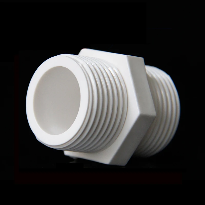 1/2/5pc PVC White OutSide Male Thraed Straight Connector 20/25/32/40/50/63mm Water Pipe Adapter Aquarium Tank Tube Fittings