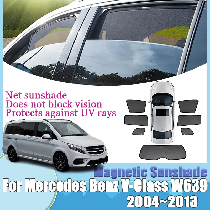 

Для Mercedes Benz V-Class W639 Магнитный автомобильный солнцезащитный козырек с защитой от УФ-лучей, крышка лобового стекла, козырек для защиты конфиденциальности, автоинструменты, аксессуары