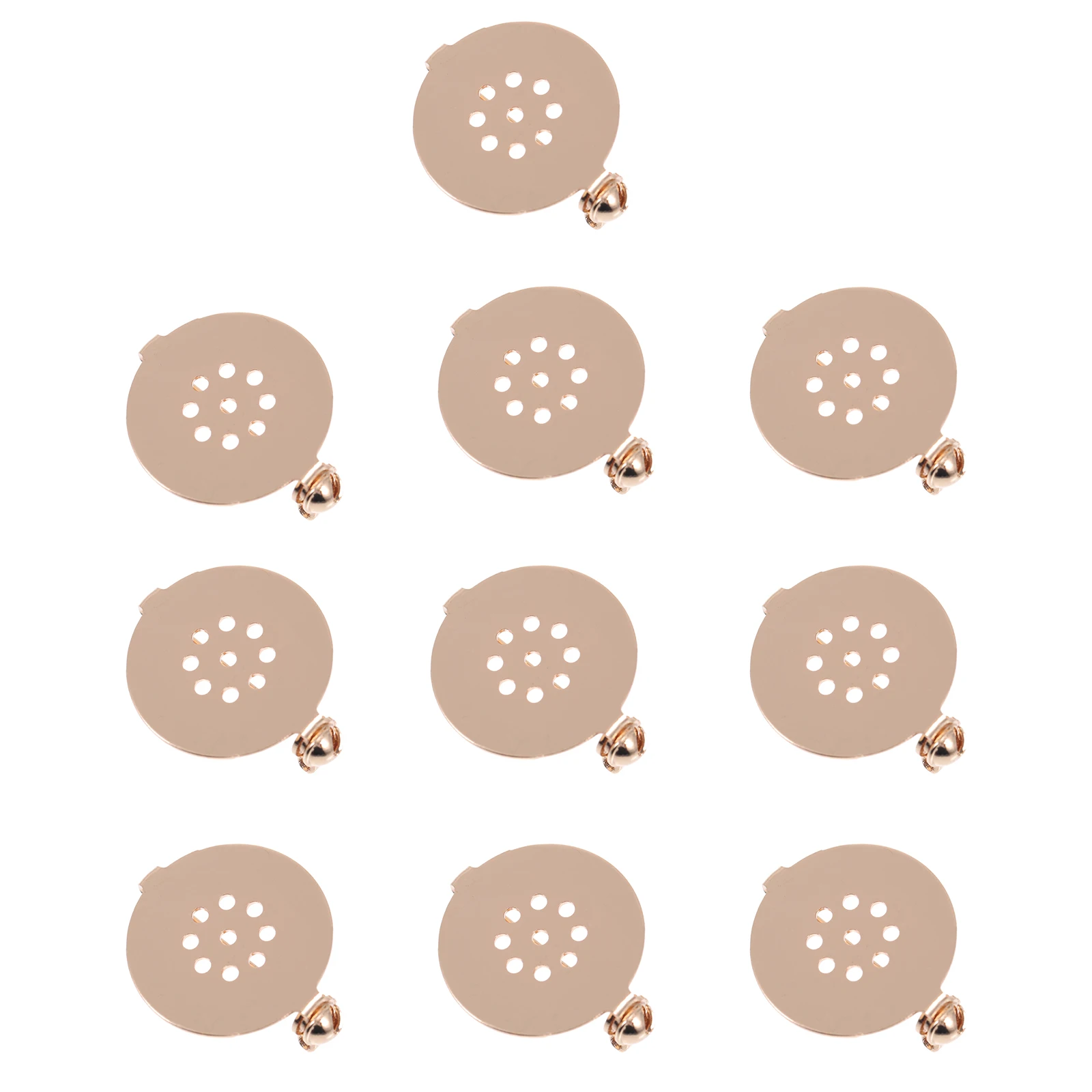 

10pcs Brooch Pin Base 21mm Round Safety Pin Tray DIY Accessories Brass Parts Jewelry Making Crafts Brooch Bezel Breastpin Blank