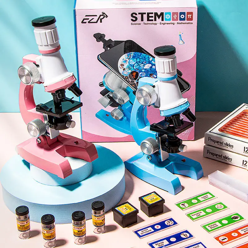 Children's Microscope Home Professional Scientific Equipment Biological Experiment Set Elementary Students Educational Toys