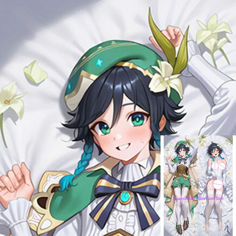 

Dakimakura Anime Venti Double-sided Pillow Cover Print Life-size body pillows cover Adult
