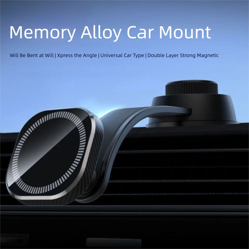 New Vacuum Magnetic Phone Holder Adjustable Rotation Double Sided Adsorption Bracket Suction Cup Car Navigation Mount