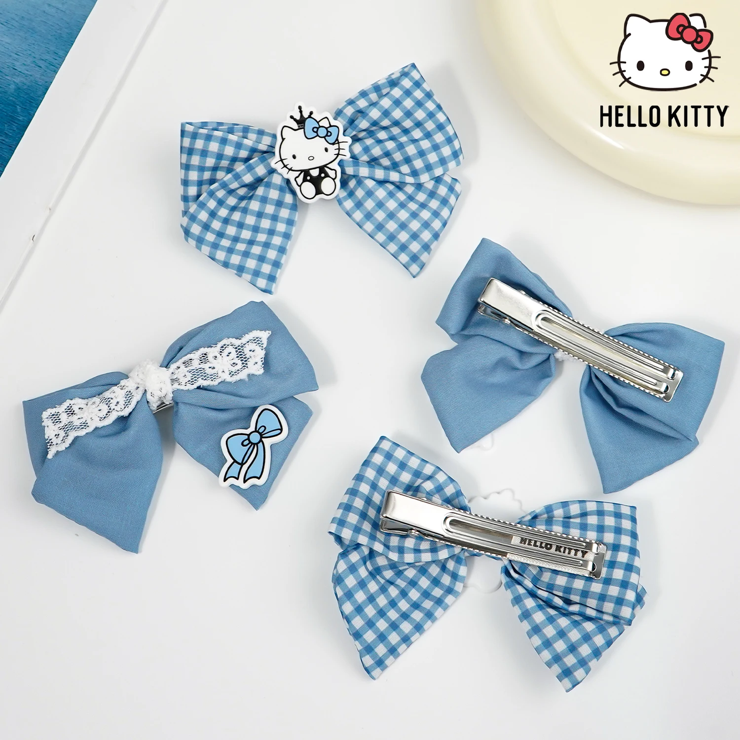

1set Hello Kitty Hair Clips - Hair Accessories, Durable Clips for Kawaii Fashion, Casual Outfits & Themed Events, Hair Clips