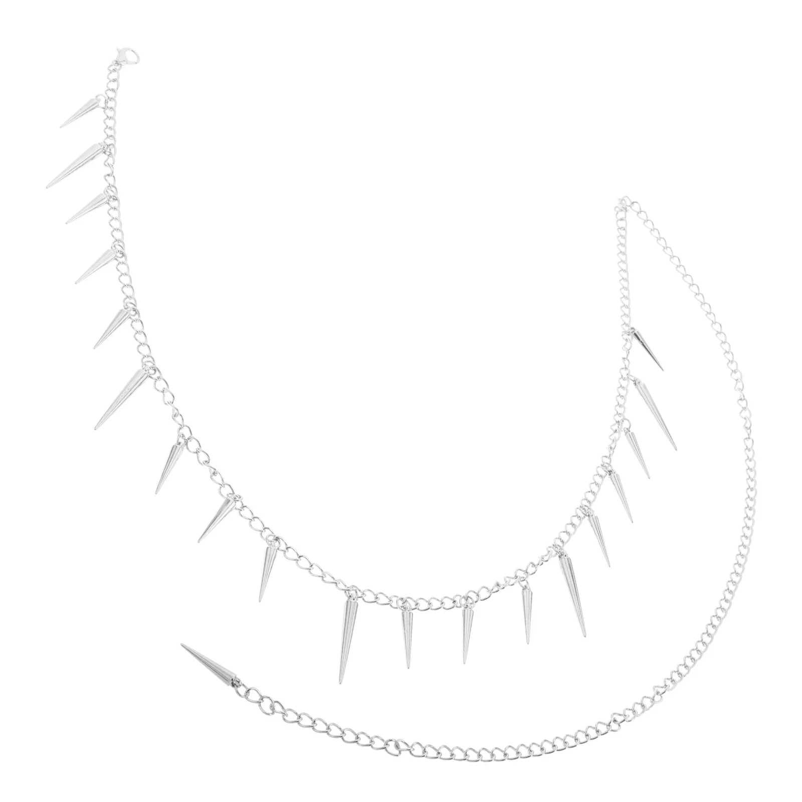 Spike Klinknagel Kwastje Taille Keten Punk Metalen Riem Goth Hip Hop Jeans Lichaam Sieraden Vrouwen Broek Hip Riemen voor Vrouwen Mode