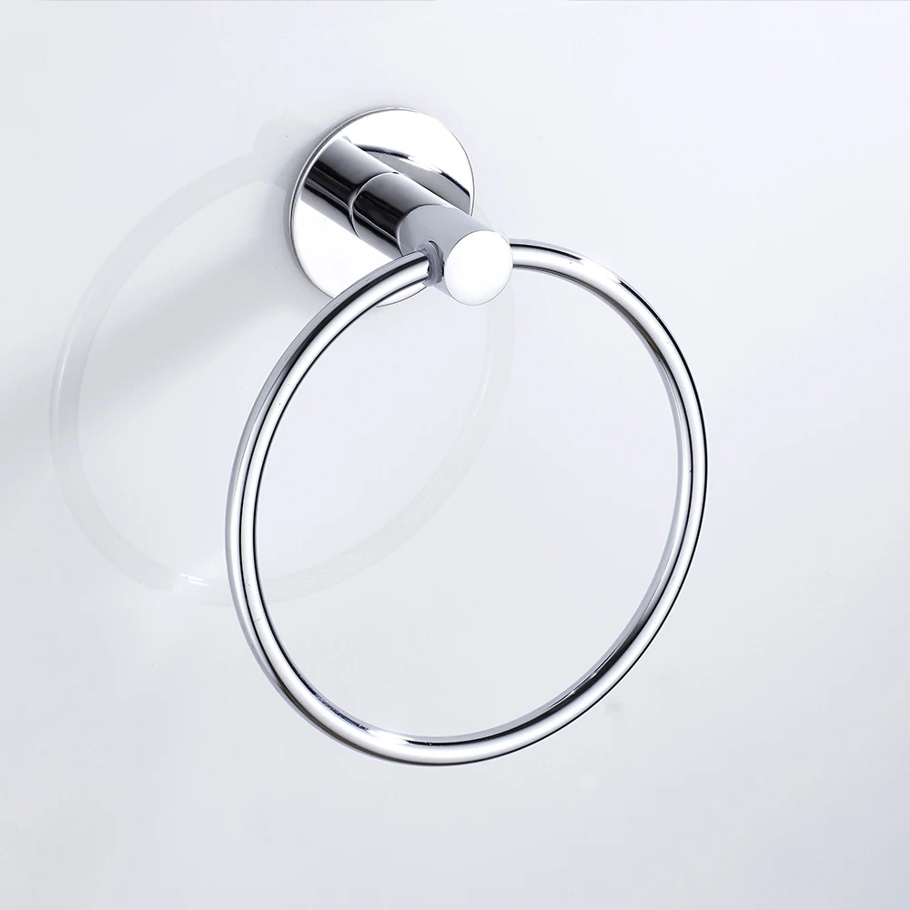 Towel Ring Stainless Steel Heavy Duty Hand Towel Holder Self Adhesive No Drilling Towel Rack for Home Hotel Bathroom Kitchen