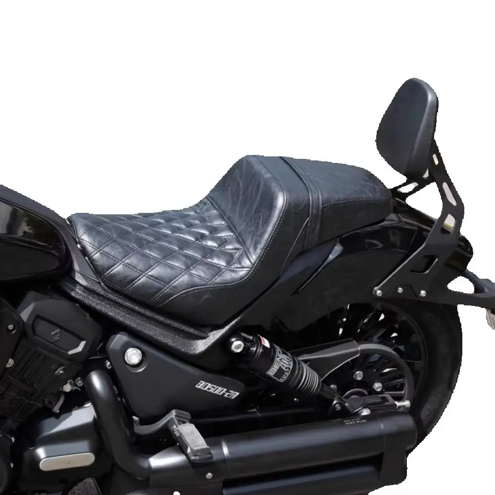 For Benda Dark Flag 500 Retro DS-Style One-Piece Stepped Seat (Comfort Version) with Integrated Tail Light Accessory