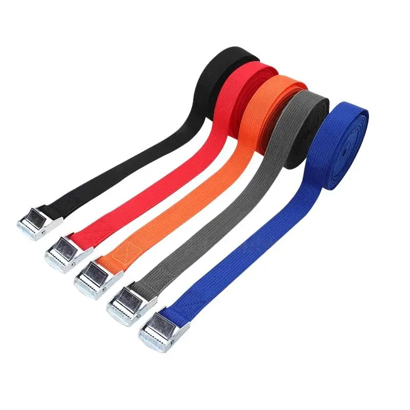 Adjustable Cargo Lashing Tie Down Belt 1-5M Buckle Fastening Strap for Car Motorcycle Bike Luggage Moving Transport