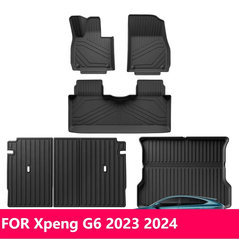 

Для Xpeng G6 2023-2024 автомобильные коврики TPE 3D всепогодные черные