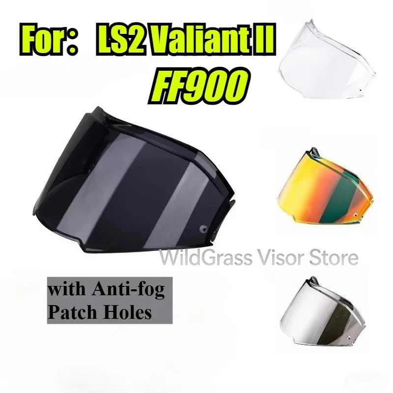 

Helmet Visor For LS2 FF900 Valiant II LS2 ff900 Lens Model with Anti-fog Patch Holes Windshield Accessories