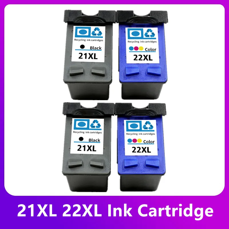 Substituição de cartucho de tinta compatível com 21 22 XL para impressora HP 21 22 21XL 22XL HP21 Deskjet F2180 F2280 F4180 F2200 F380 380