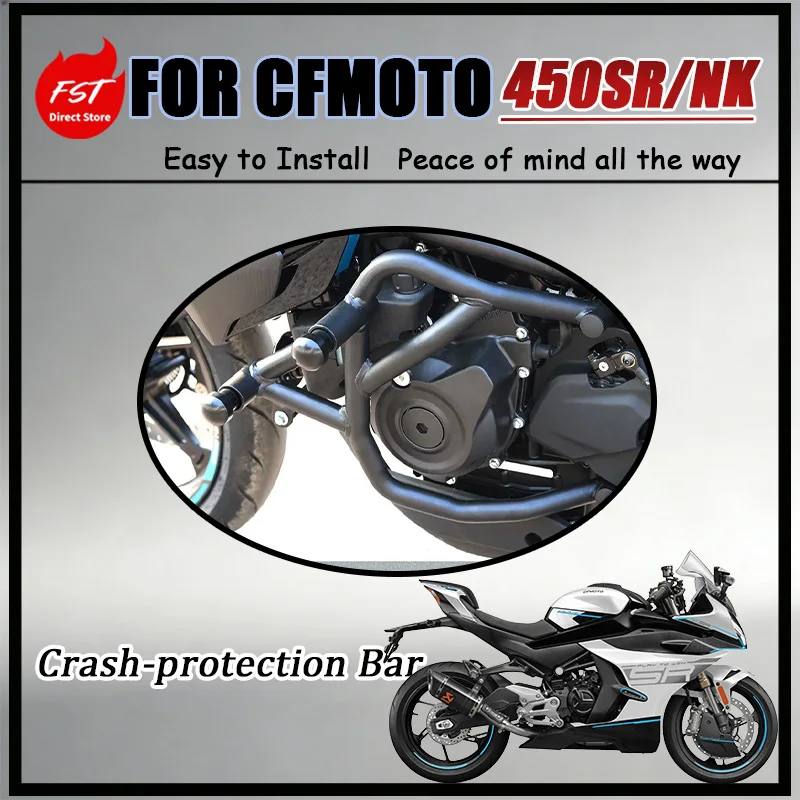 For CFMOTO 450SR/NK Competition Crash Bar Spring-Type Modified Split-Type Replaceable Individual Crash Sliders Off-Road Vehicles