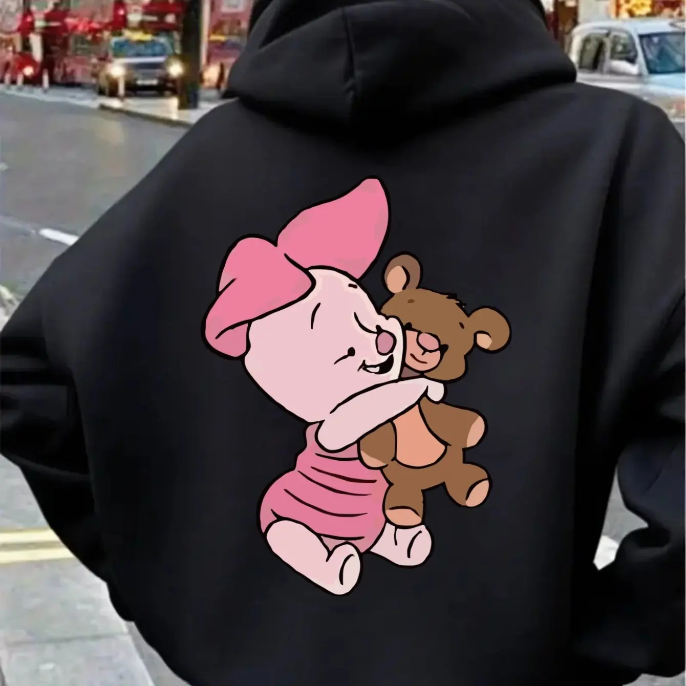 Disney Ferkel Muster Frauen Hoodie Herbst Winter Fleece Casual Unisex Pullover Sweatshirt Kleidung Hoody Übergroßen Streetwear