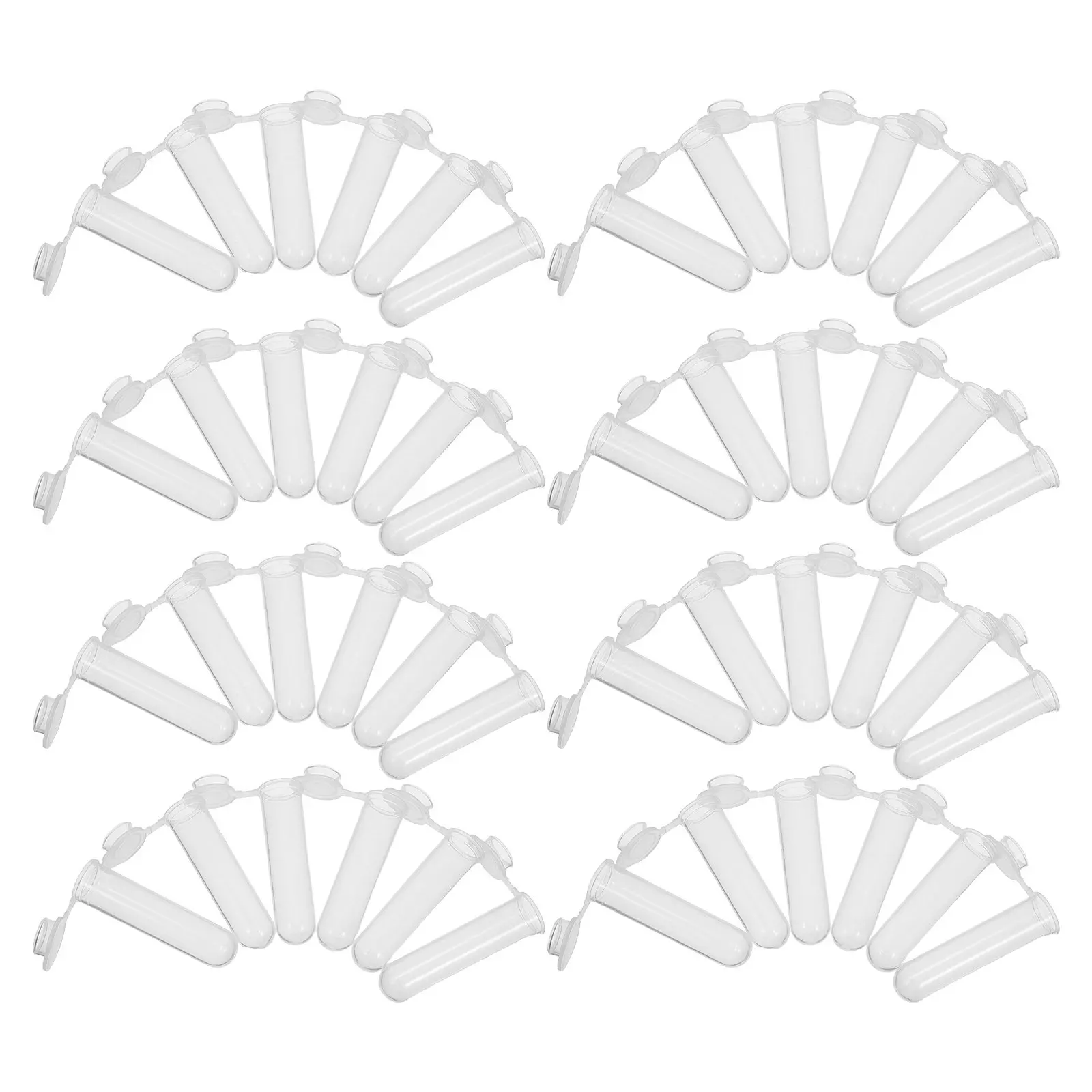 500Pcs Transparent Microcentrifuge Tubes Plastic Graduated Scale Storage Tubes for Laboratory Sample Testing
