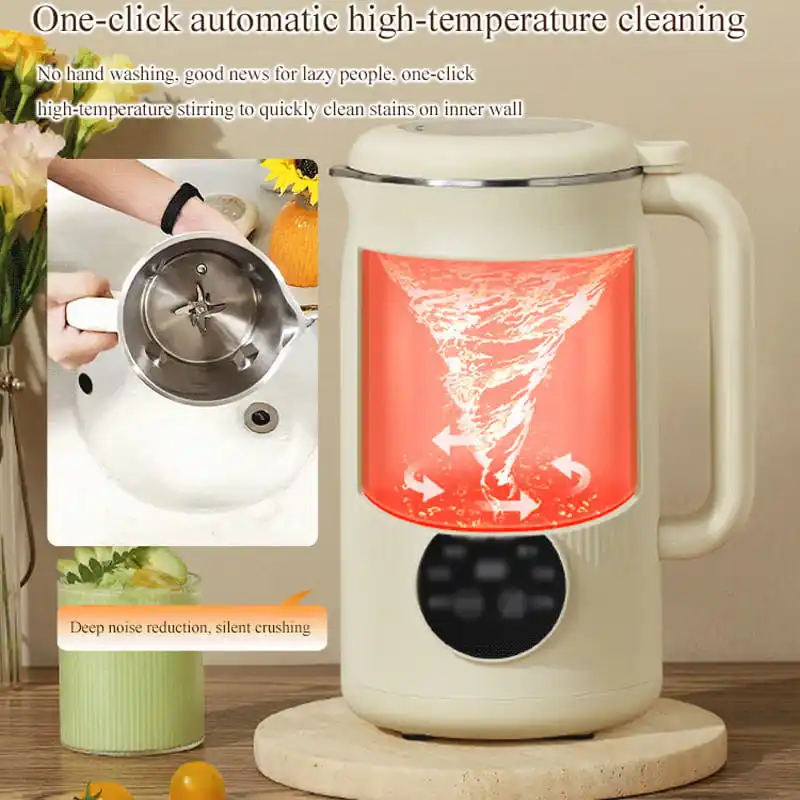 

220V 1.2L Multifunctional Electric Soybean Milk Machine Food Blender Automatic Fruit Juice Maker Water Boiling Kettl Soy
