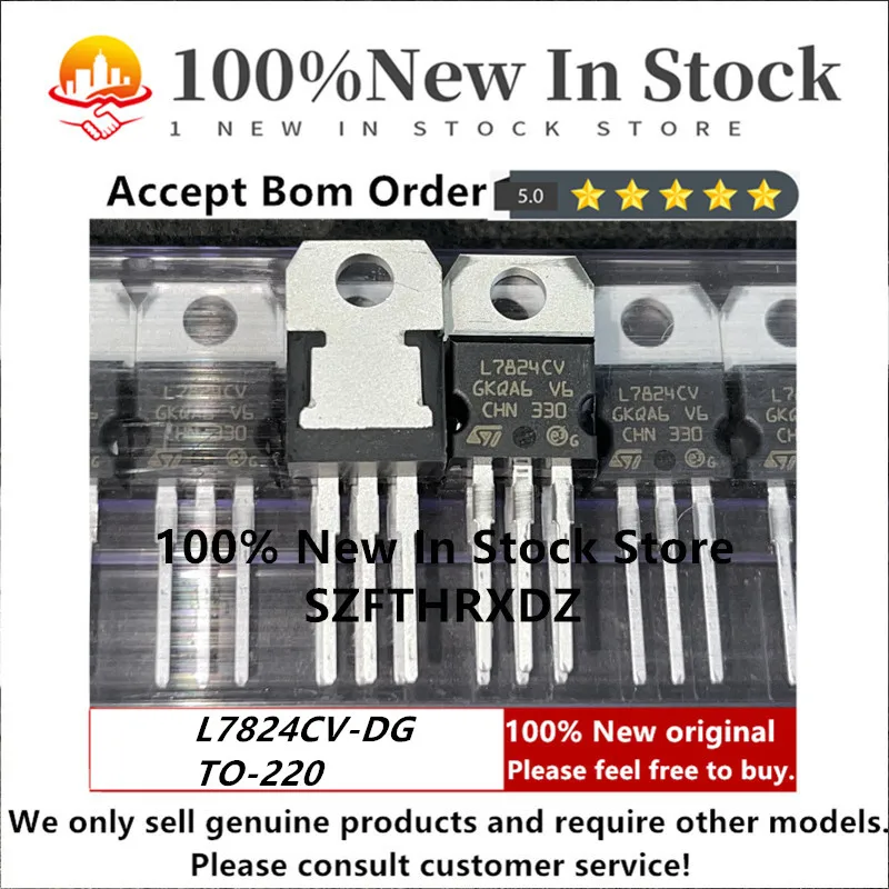 SZFTHRXDZ 100% NEW ORIGINAL L7805CV-DG L7806CV L7808CV L7809CV L7812CV L7815CV L7818CV L7824CV TO-220 35V 1.5A