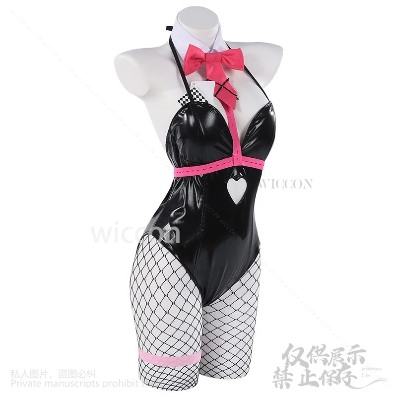 กระต่ายหลุมอะนิเมะโครงการเกม Sekai สีสันคอสเพลย์ Mikuuu เครื่องแต่งกายเซ็กซี่ Jumpsuit Idol Vtuber สาวกระต่าย Cos ที่กําหนดเอง