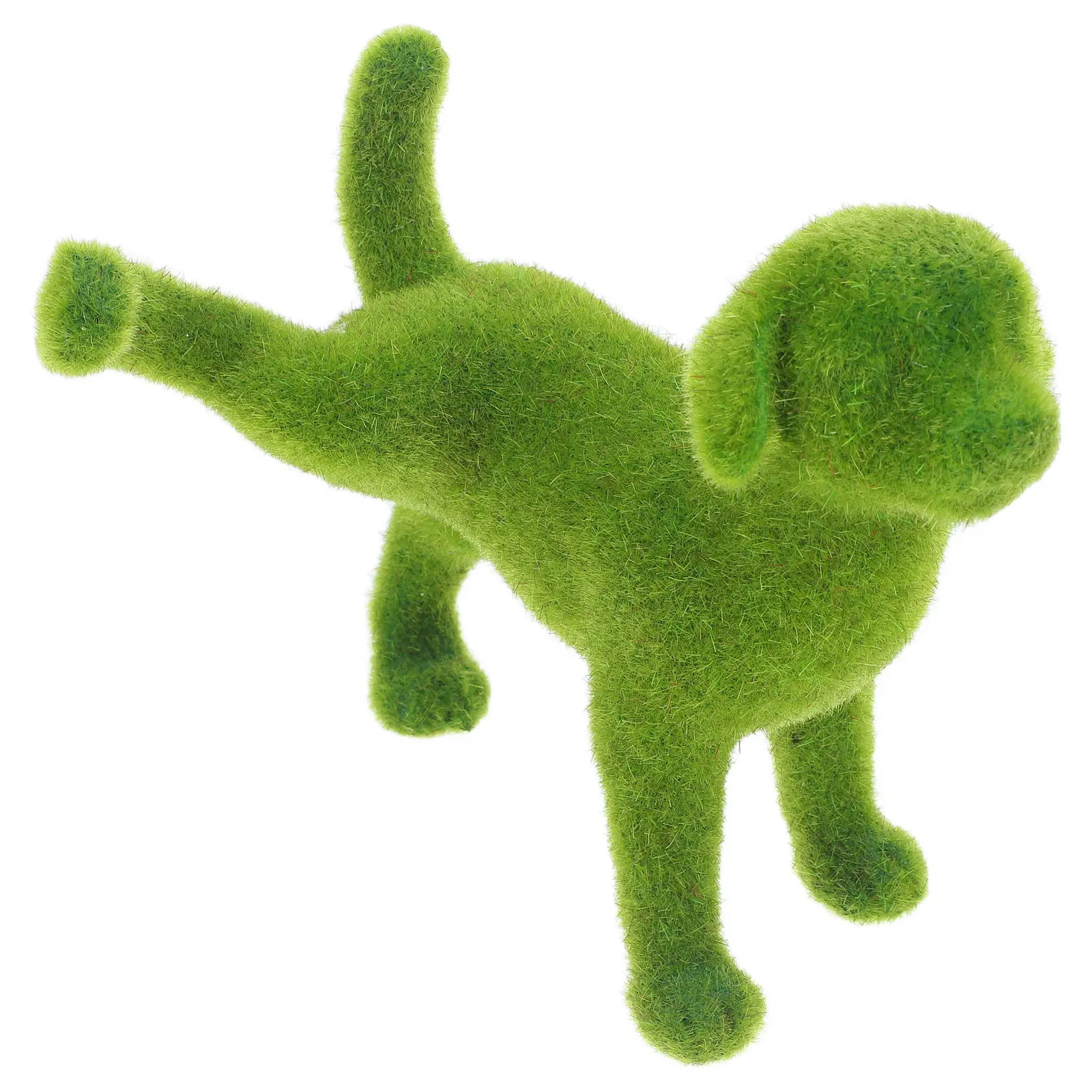 

Lifelike Green Flocking Dog Statue Outdoor Lawn Courtyard Garden Ornament Artificial Grass Dog Sculpture Flocking Pet Sculpture