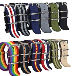 1pcs Nylon strap 16mm 18mm 20mm 22mm Watch Band Waterproof Watch Strap for Nylon Army Sport Watch Dropshipping Belt