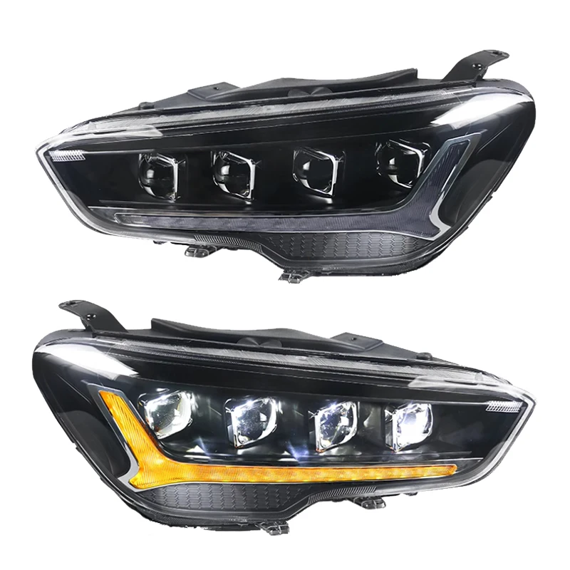 

For Hyundai IX35 Tucson 2018-2020 Accessories LED Head Lights Headlights Front Lmap Upgrade 4 Lens Demon LED Headlamps
