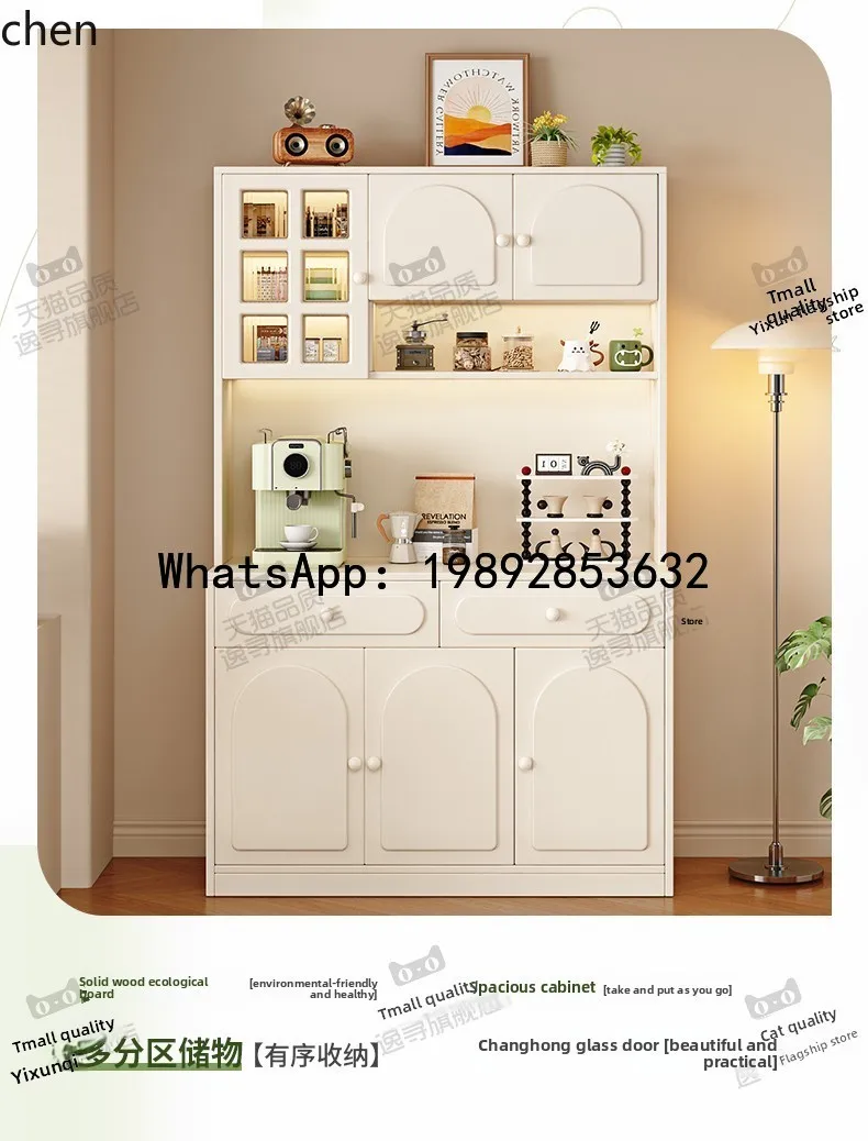 

X6 solid wood dining side cabinet living room household storage simple tea cabinet