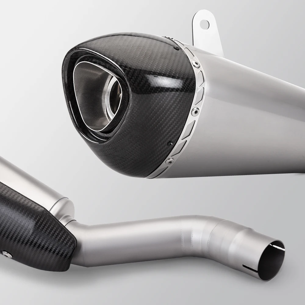 For Street Triple 765 S R RS 2017 - 2022 Moto Exhaust Escape Modify Project Carbon Fiber Muffler