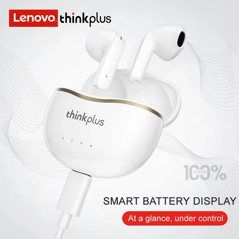 Lenovo X16ไร้สาย Bluetooth Fone หูฟัง HiFi พร้อมไมโครโฟนหูฟังหูฟังกีฬาชุดหูฟังกล่องชาร์จ300MAh