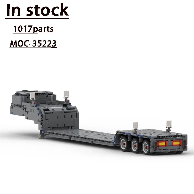 MOC-35223 Is Suitable for All Kinds of Truck with Steering Axle Low Loader 1017PCS Building Block Model Kids Birthday Toy Gift