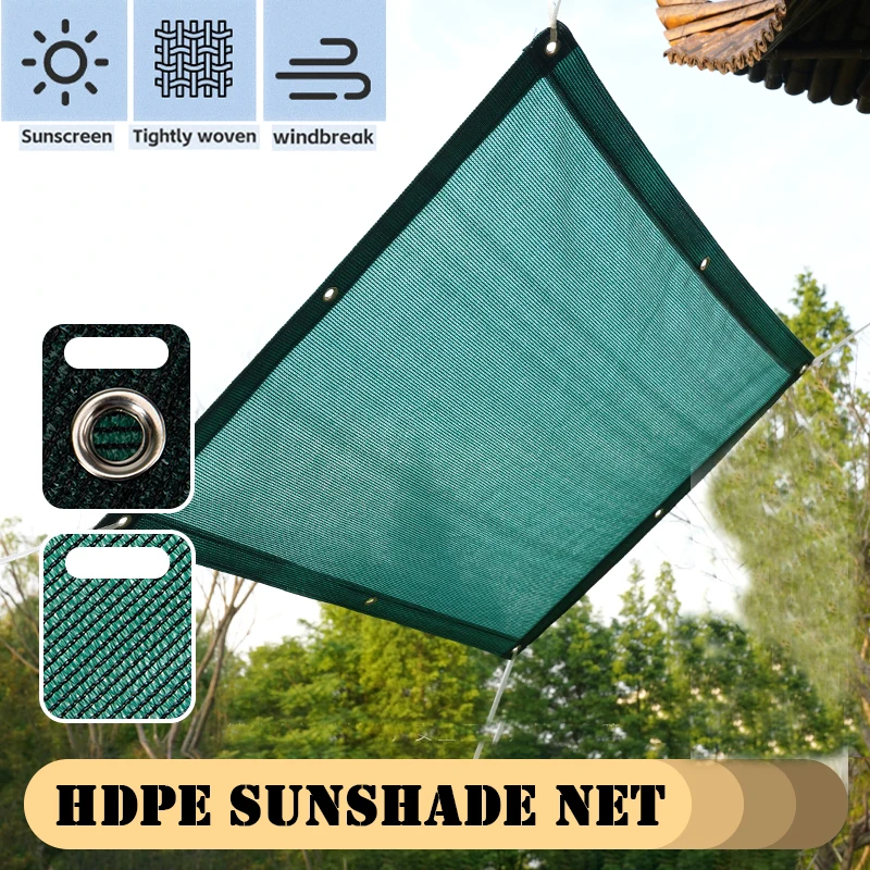 

Outdoor Patio Sun Shade Net Balcony Terrace Sun Shelter Home Car Shed Awning Backyard Pergola Canopy Blackish GreenSunshade Net