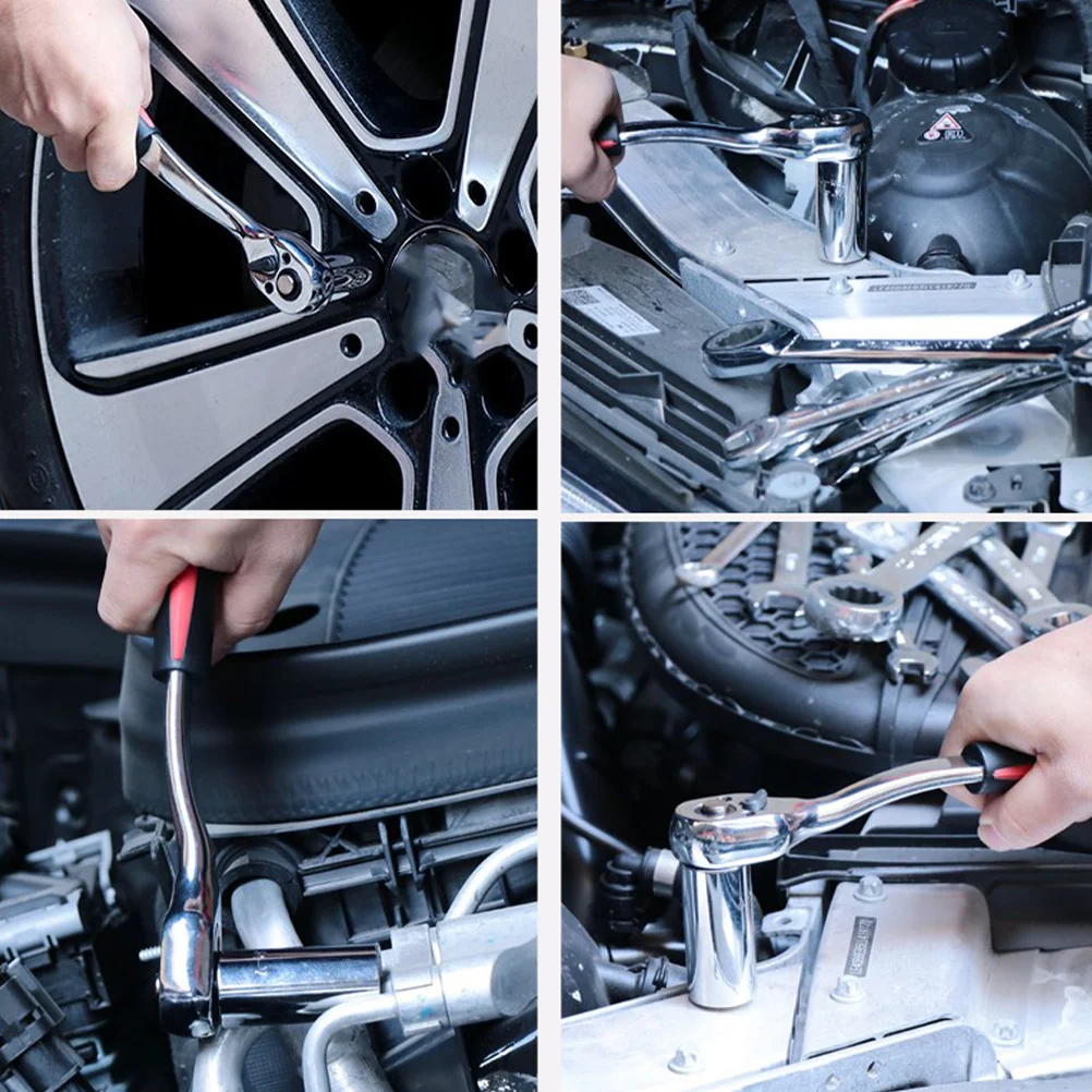 

4pcs Electric Wrench Sockets Durable Impact Adaptor Square Ratchet Converter Reducer Steel Repair Tools Anti Corrosion Coating