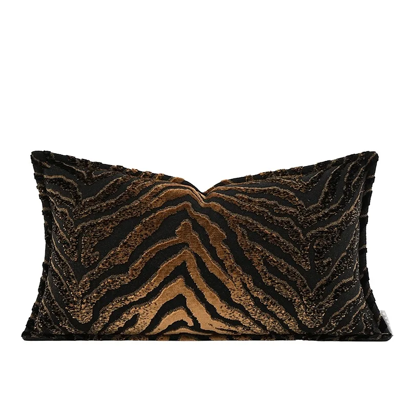 Luxury Tiger Print Pillows Gold Black Color Cushion Case Modern Decorative Pillow Cover For Sofa Chair Home Decorations