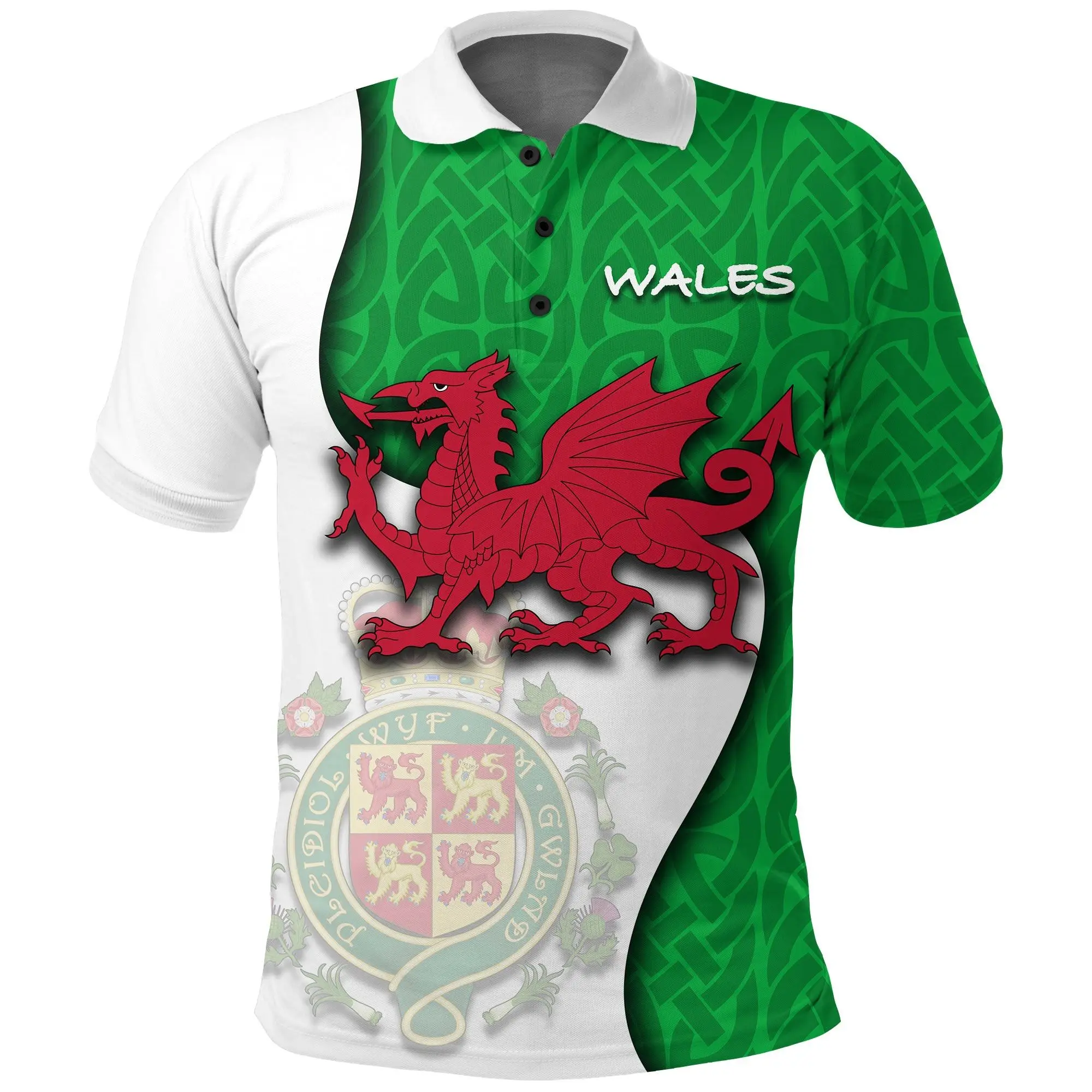 Custom Name Wales Flag Graphic Polo Shirt Summer Casual Men's Fashion Loose Esports Team Jersey Oversized Short Sleeve Tops view 4