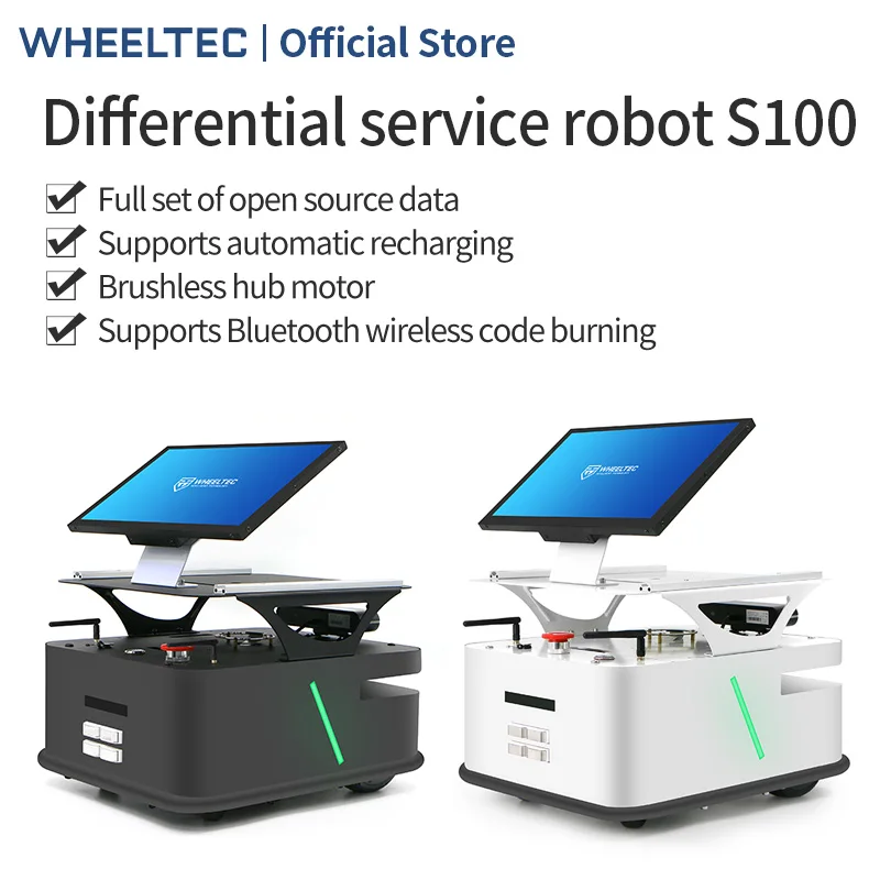 

WHEELTEC Open source differential service robot S100 automatic recharging wheel motor ROS mapping SLAM navigation Raspberry Pi