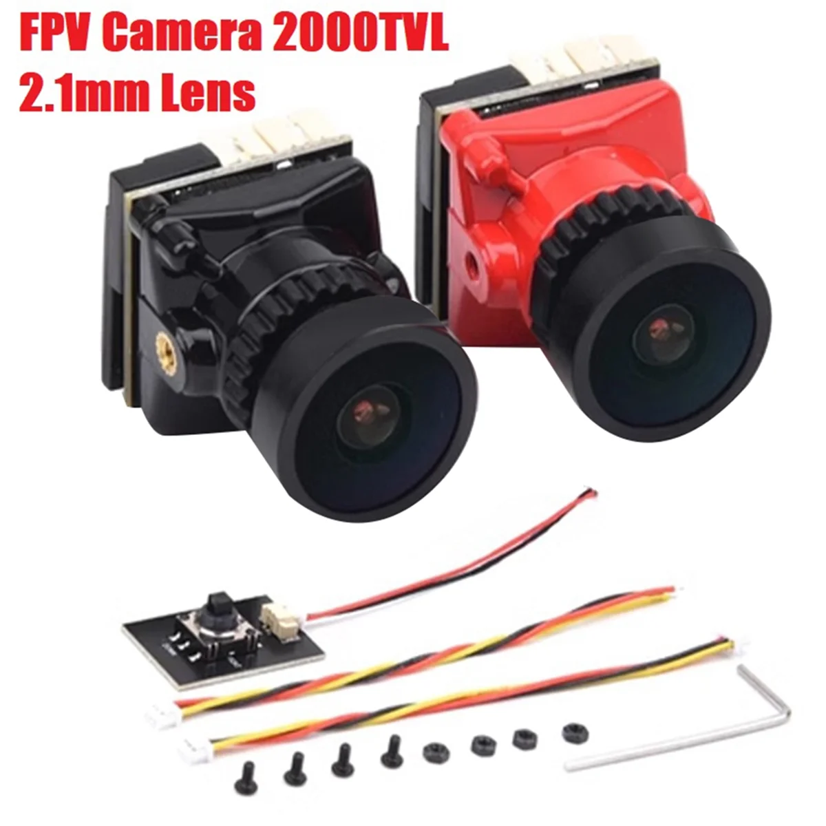 For Mista Ratel FPV Camera 2000TVL 2.1mm Lens 5MP Night Vision Camera NTSC & PAL Switchable with OSD for RC FPV Drones A