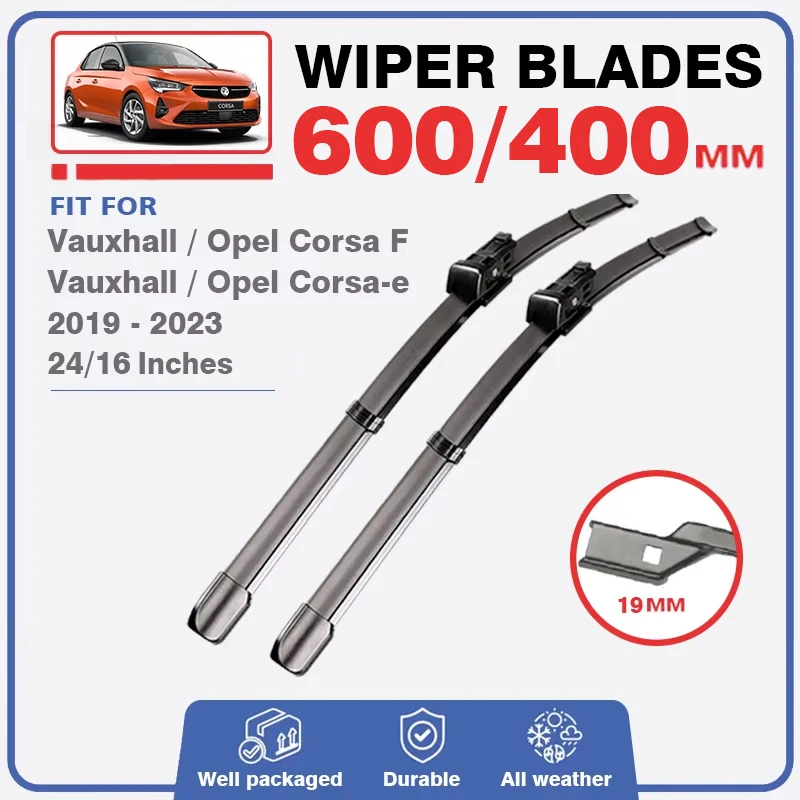 Front Rear Wiper Blades For Vauxhall Opel Corsa F Corsa-e 2019 - 2023 Windscreen Windshield Windows Brushes Accessories LHD RHD