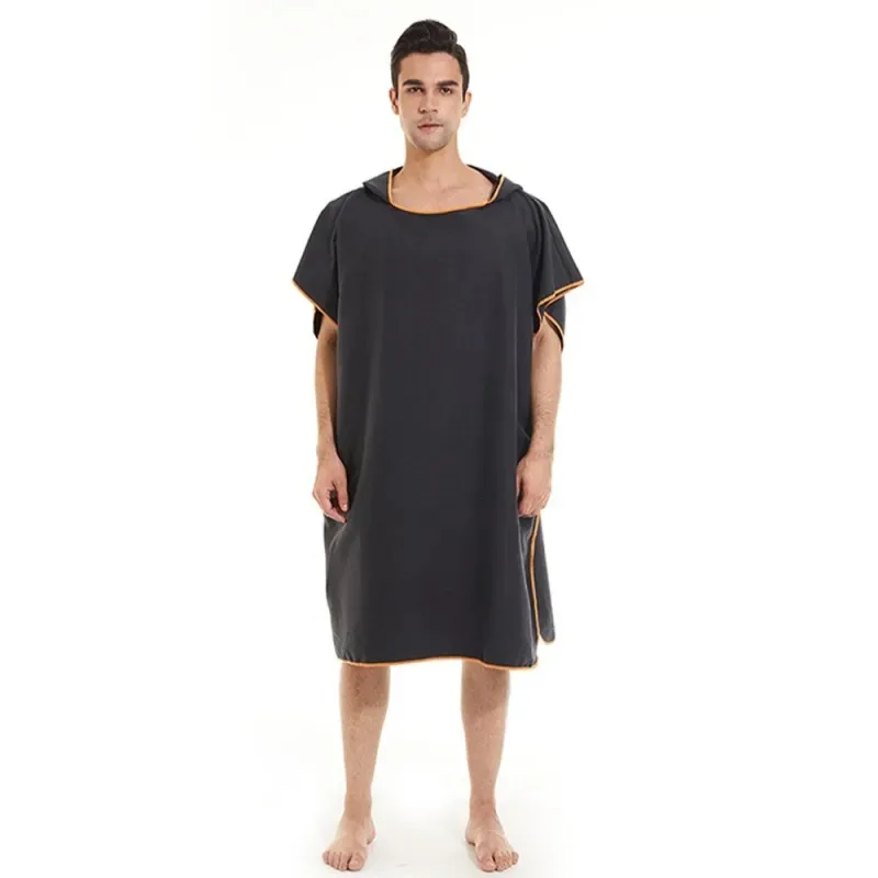 

Носимое быстросохнущее полотенце с капюшоном, халат из микрофибры для плавания в тренажерном зале, путешествий, многоразовое полотенце для фитнеса, носимый дизайн