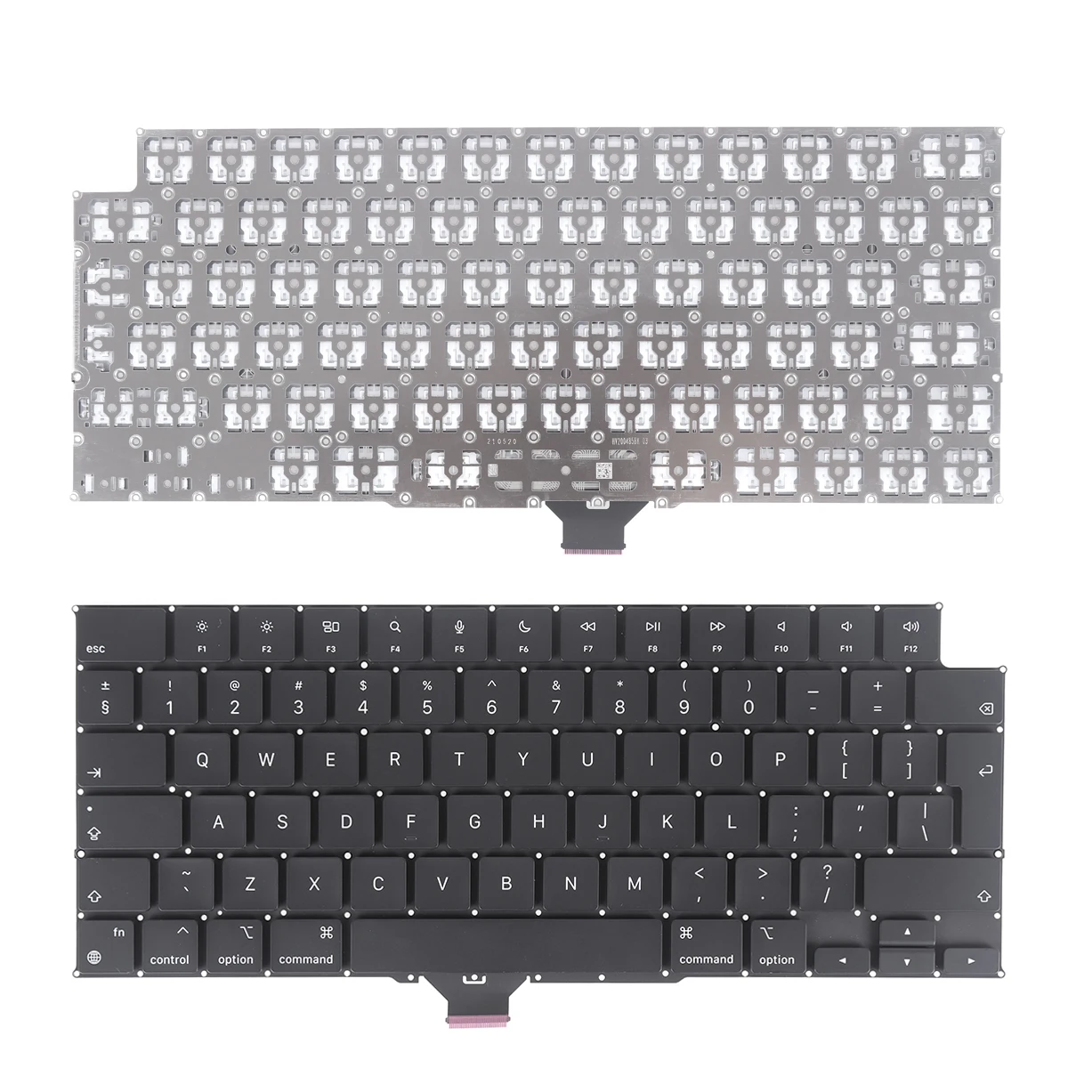 UK Laptop Keyboard for Apple Macbook Pro A2442 A2485 Black without Backlit