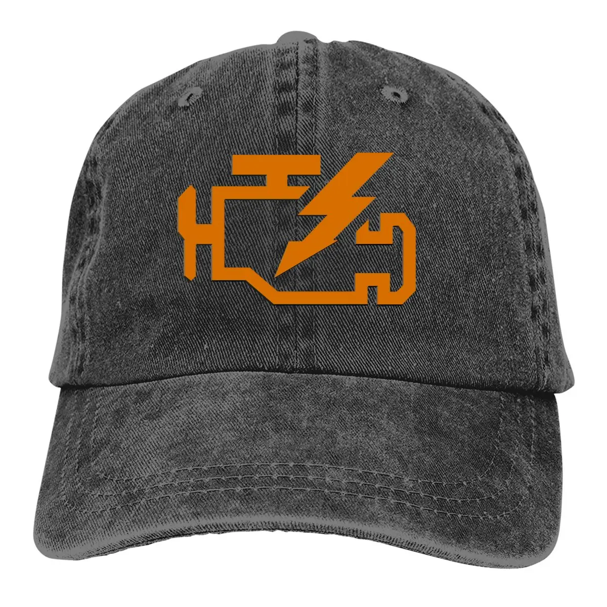 Check Engine Light Multicolor Hat Peaked Women's Cap Orange Personalized Visor Protection Hats