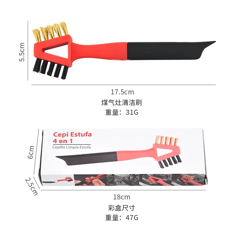 Cross-Border Cleaning Brush Oven Tool Keyboard Cleaner Scrubber Brush Kitchenware Durable Scrub Brush for Household Cleaning