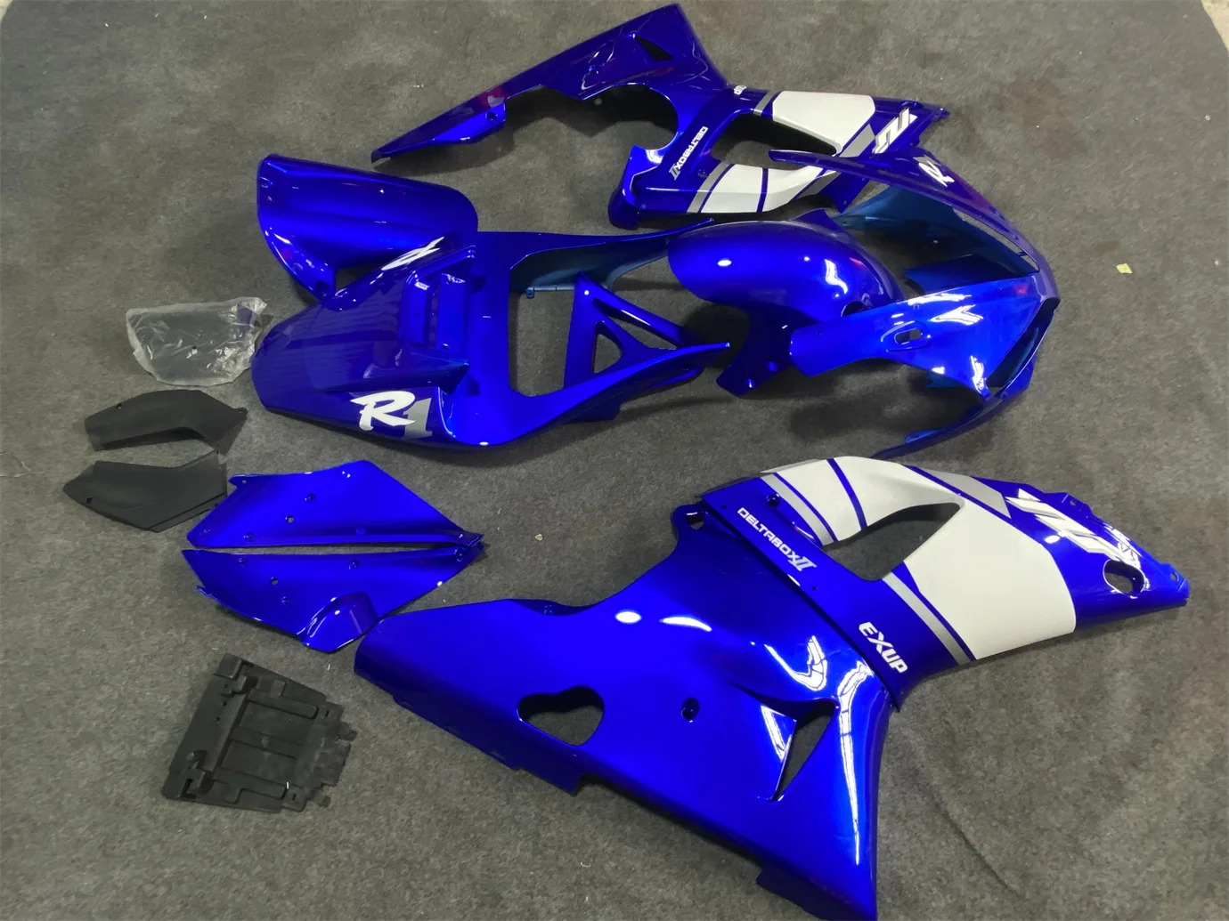 Motorcycle Fairing Kit for Yamaha R1 00-01 YZF1000 2000 2001 Fairing Blue White