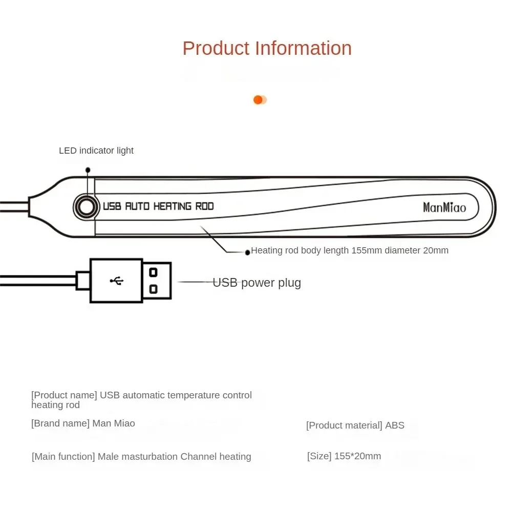 Constant Temperature Heating Rod Usb Green Anal Heater Adult Products Male Heating Rod Sex Toys Aldult Vaginal Heater Fun