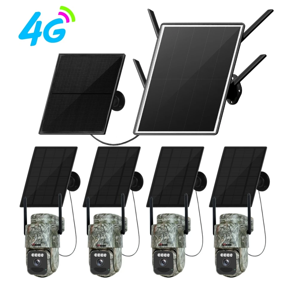 200M منطقة التغطية التمويه الأمن في الهواء الطلق اللاسلكية 4MP واي فاي كاميرا متحركة 4CH الشمسية 4G نظام NVR #5