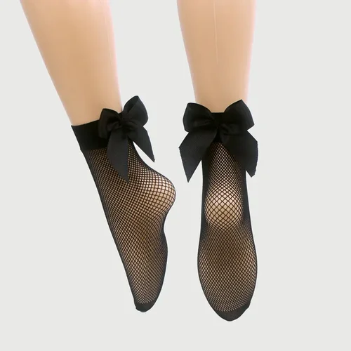 Imagen 2 del producto Calcetines de mujer calcetines de malla arco rejilla tobillo alto encaje red de pescado Vintage corto moda verano chica calcetines kawaii