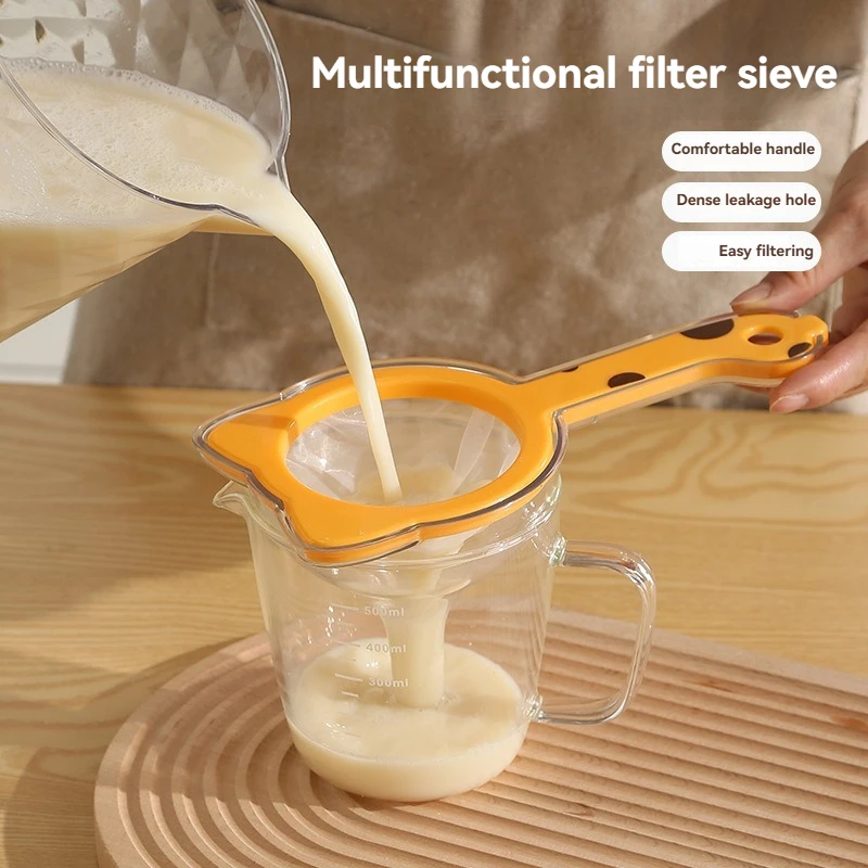 2 I n 1 Multi-functional strainer set for juice tea and kitchen use for soy milk with ultra-fine sieve Funnel Filter Screen