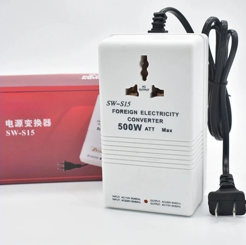 SW-S15 500 Вт трансформатор напряжения 220 В-110 В/110 В-220 В двунаправленный преобразователь мощности дорожный адаптер для электрической зубной щетки бритвы