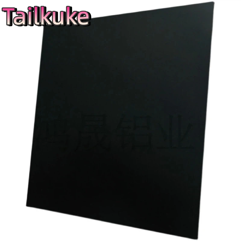 Black anodized aluminum plate processing custom laser cutting and marking blank label nameplate 0.5 0.8 1 2mm