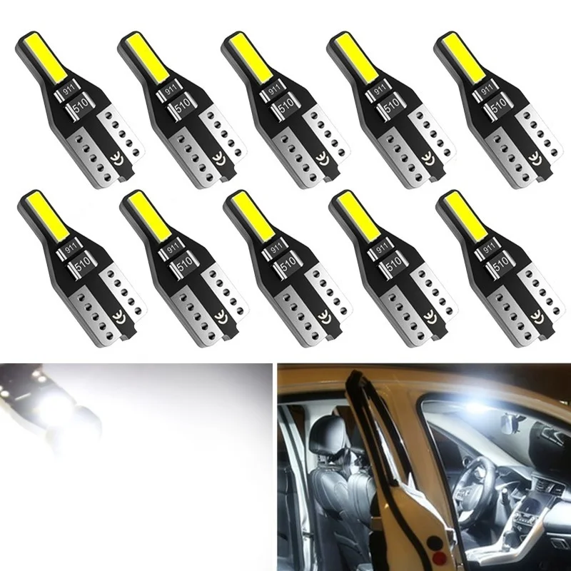 10pcs T10 W5W LED Bulb Car Interior Reading Lights For Chevrolet Cruze Captiva Aveo Orlando Trax Lacetti Spark Niva Epica Sonic