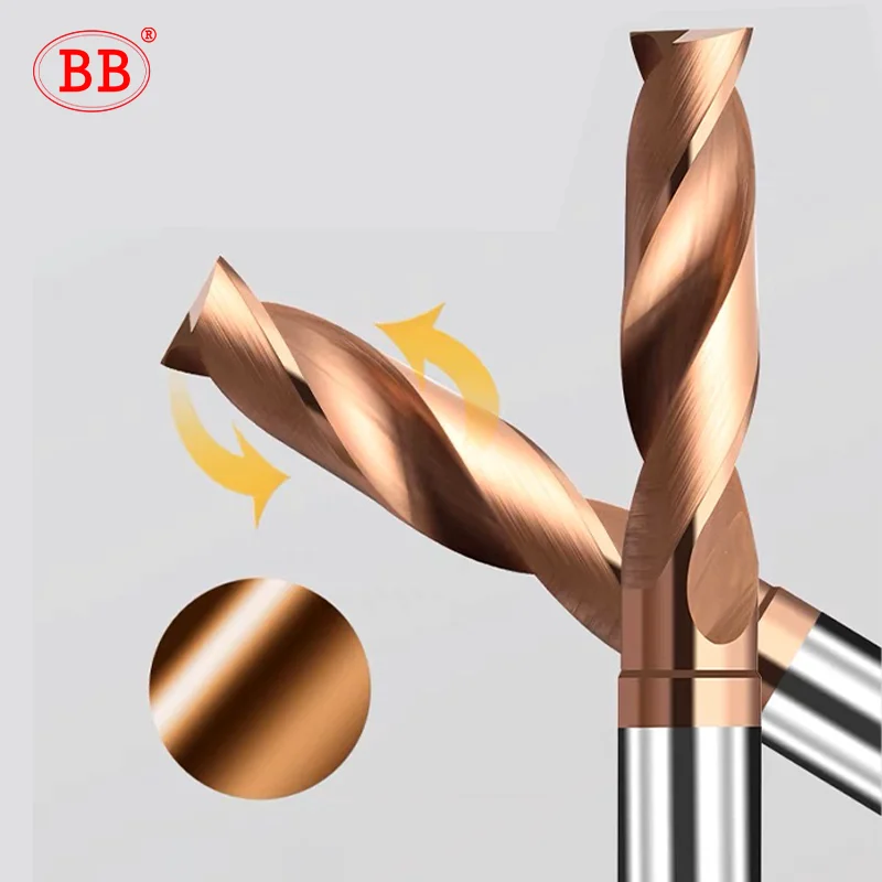 BB Flat Drill 180° CNC Inclined Curved Surface Bottom Hole Making Counterboring Tool Tungsten Carbide Steel External cooling