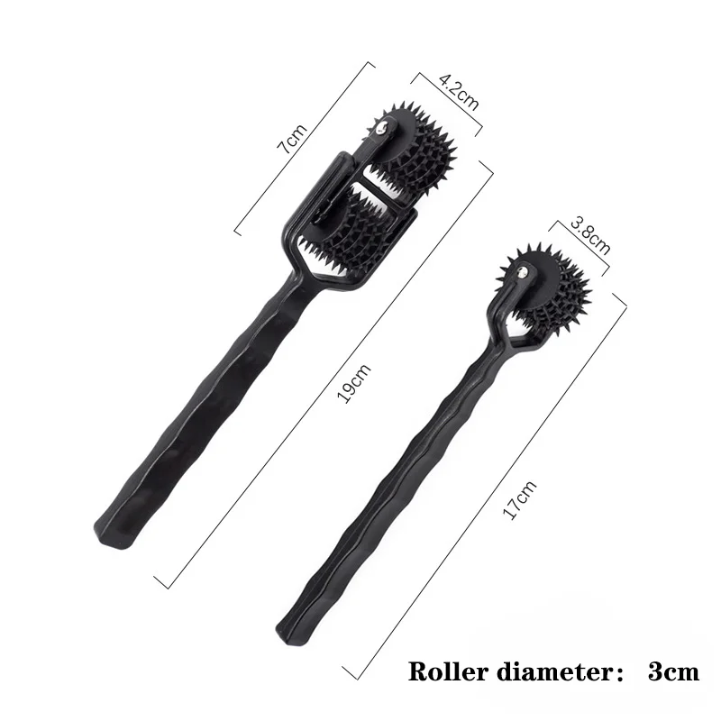 Roue d'épingle Wartenberg BDSM avec fourreau, mini-roue de détection, pointes de fétiche, roues à trois roues en métal